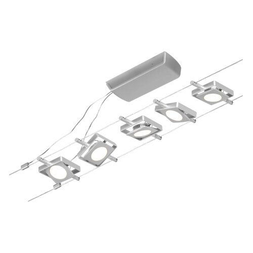PAULMANN 94420 - SET 5xLED/4,5W Kompletan kablovski sistem MAC 230V mat hrom Slike