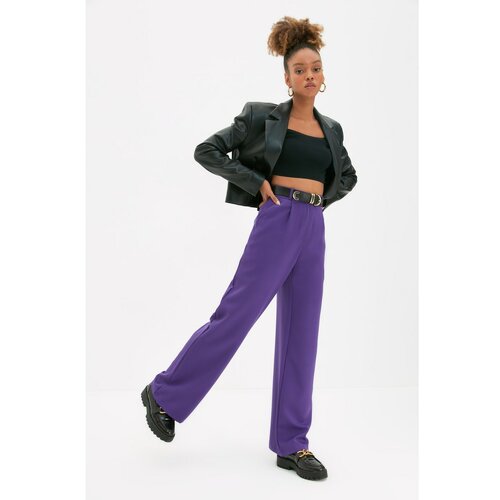 Trendyol plum basic trousers Slike