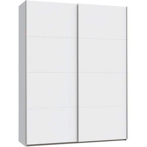 Gent drsna garderobna omara Fittio, iverna plo&amp;scaron;ča, bela, 180x61x235 cm Slike