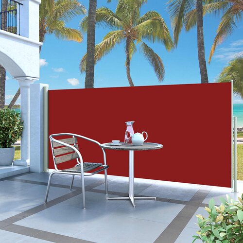  The Living Store Zložljiva stranska tenda 140 x 300 cm rdeča - Stranska Tenda, (21750588) Cene