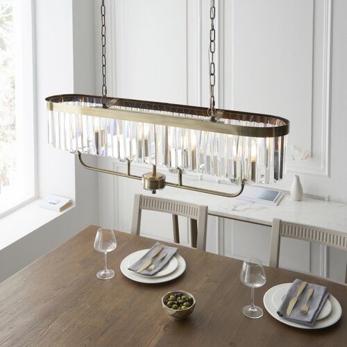  Endon 110539 - Luster na lancu CHESTERFIELD 4xE14/6W/230V mesing Slike
