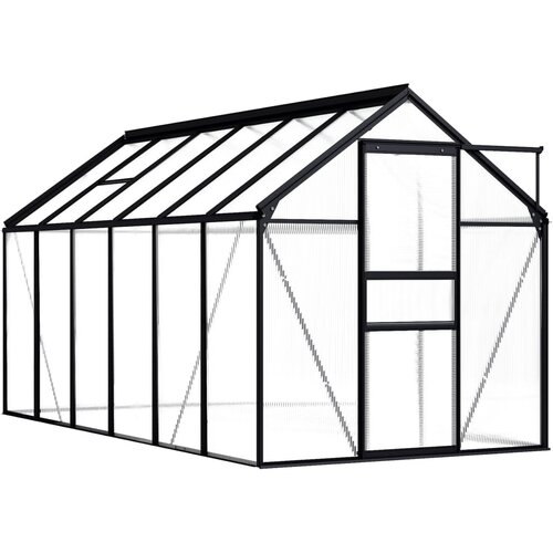  Staklenik od aluminija antracit 7,03 m&amp;sup2; Slike