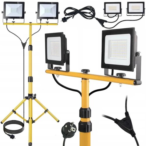 Hurtnet gradbeni 2x 50W LED reflektor stativ IP66 150cm tripod 2726 Cene