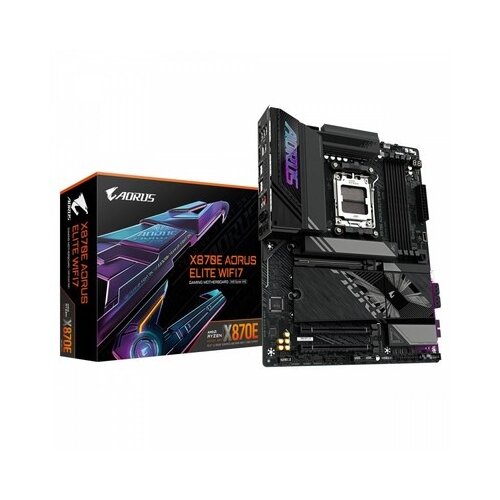 Gigabyte AMD AM5 X870 Chipset, 4x DDR5 with AMD EXPO Memory Module Support, Ultra-Fast Storage：4x M.2 slots, including 3x PCIe 5.0 x4, Dual USB4 Type-C with DP-Alt, HDMI, Supports AMD Ryzen 9000 / 8000 / 7000 Series Processors X870E A ELITE WIFI7 Cene