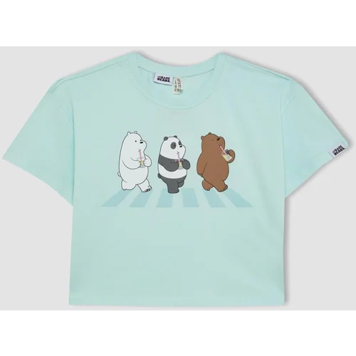 Defacto Girl's We Bare Bears Crew Neck Short Sleeve T-Shirt