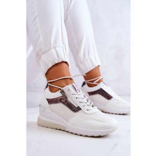 Kesi Women's Sneakers On Wedge Cross Jeans JJ2R4028C White Slike
