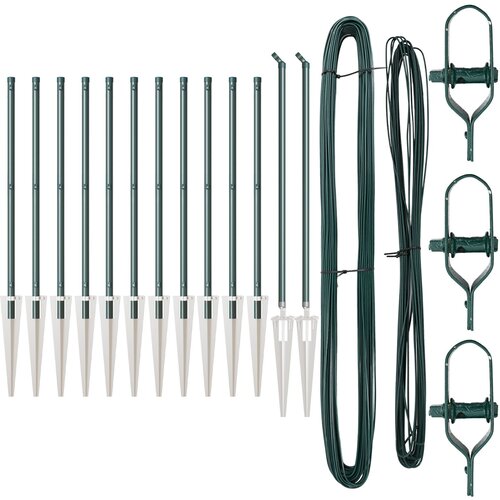 VidaXL Stubovi ograde s &amp;scaron;iljkom 13 kom &amp;Oslash;32 mm 80 cm Galvanizirani čelik Slike