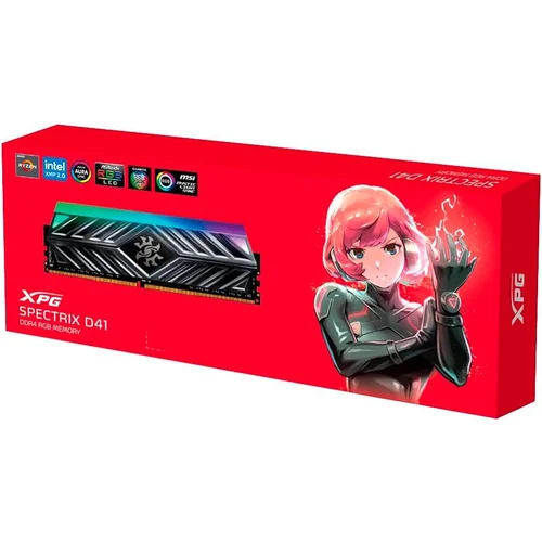 Adata DDR4 16GB 3200Mhz XPG D41 RGB Grey