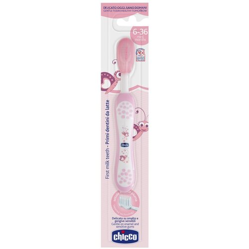 Chicco zobna ščetka 6 m+ pink Cene