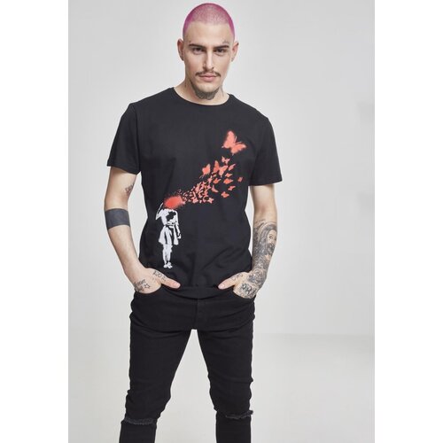 Merchcode Brandalised - Banksy's Graffiti Butterfly Tee Black Cijene