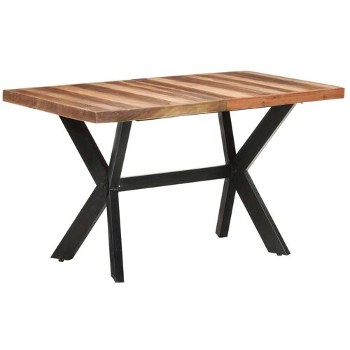 VidaXL Blagovaonski stol 140 x 70 x 75 cm od masivnog drva i &amp;scaron;i&amp;scaron;ama Slike