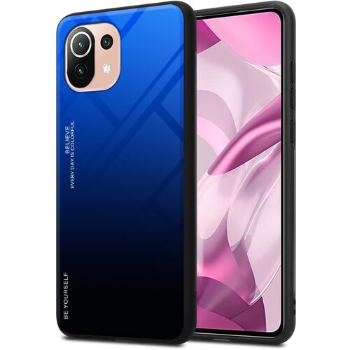 Cadorabo Ohi&scaron;je, združljiv z Xiaomi v modri - črni - dvobarvni za&scaron;čitni pokrov iz silikona TPU in hrbta iz kaljenega stekla, (20595846) Cene