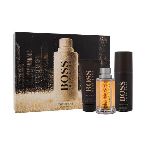 Hugo Boss Boss The Scent Set toaletna voda 100 ml + dezodorans 150 ml + gel za tu&amp;scaron;iranje 100 ml za mo&amp;scaron;ke Slike