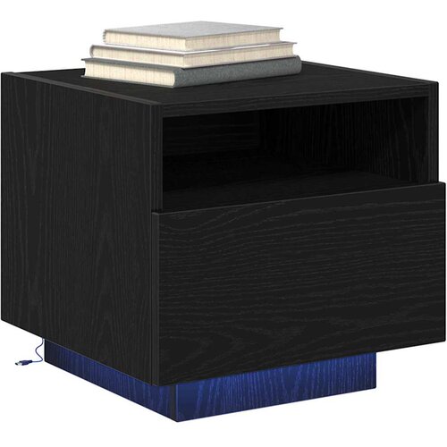  Noćni ormar 2 pcs Crni hrast 40 x 39 x 37 cm Konstruirano drvo Slike