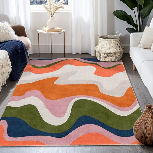 Mila Home Oranžna pralna preproga 80x150 cm Squiggly Orange &amp;ndash; Slike