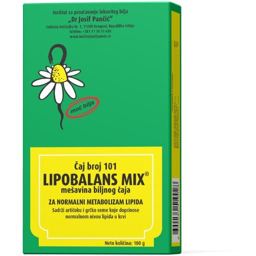 INSTITUT JOSIF PANČIĆ čaj 101 lipobalans mix, 100g Cene