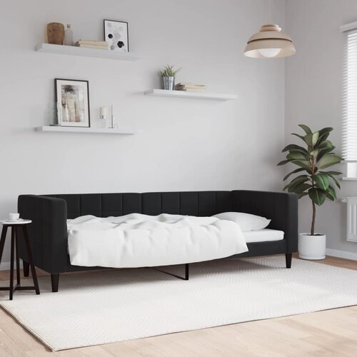 VidaXL Raztegljiva postelja črna 80x200 cm žamet Slike
