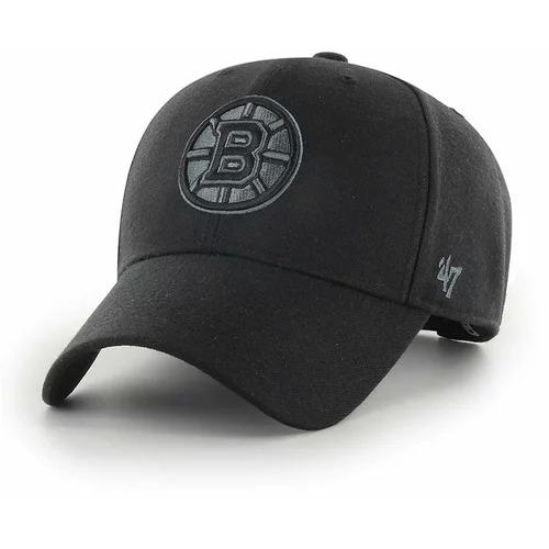 47 Brand Kapa sa šiltom NHL Boston Bruins boja: crna, s aplikacijom, H-MVPSP01WBP-BKC
