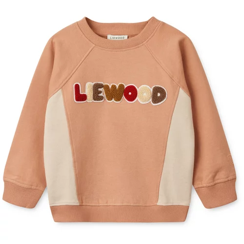 Liewood Sweater majica nude / pijesak / tamno crvena / bijela