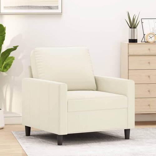  The Living Store Fotelj krem 60 cm žamet - Enosed, (21495060) Cene