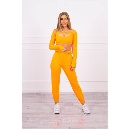 Kesi Complete with blouse top orange neon Cene