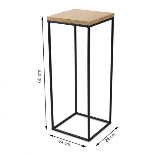  Stalak za cveće BASICLOFT 60x24 crna/smeđa Slike