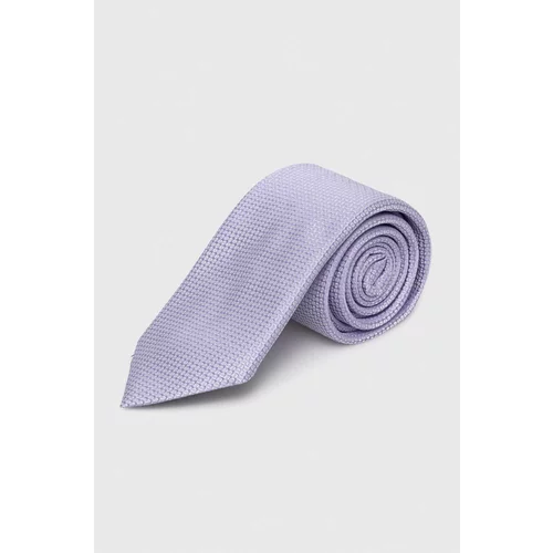Boss Svilena kravata vijolična barva
