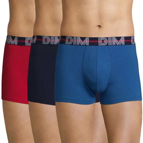 DIM POWERFUL BOXERS 3x - Men's boxers 3 - red - dark blue - light blue