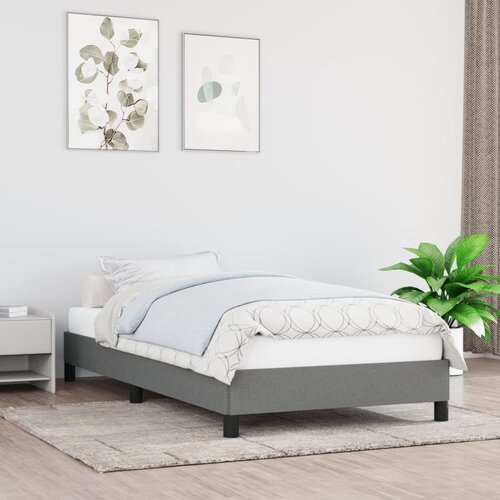 The Living Store Posteljni okvir temno siv 80x200 cm blago - Posteljni Okvir, (21526501) Slike