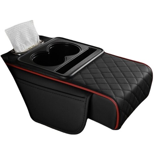 INF Naslonjalo za roke za avto s prešitim dizajnom Black+Red, (21779536) Cene
