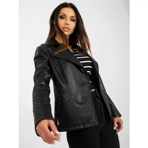 Fashion Hunters Black women's ramones jacket with pockets