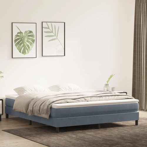 Krevet s boxspring oprugama bez madraca tamno sivi 180x220 cm bar&amp;scaron;un - Tamno siva 180 x 220 cm 25 cm Slike