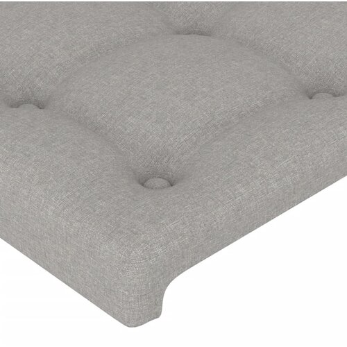  LED uzglavlje svjetlosivo 183x16x78/88 cm od tkanine Slike