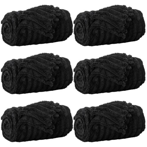  Pokrivači za bacanje 6 pcs Crna 200 x 150 cm Runo Slike