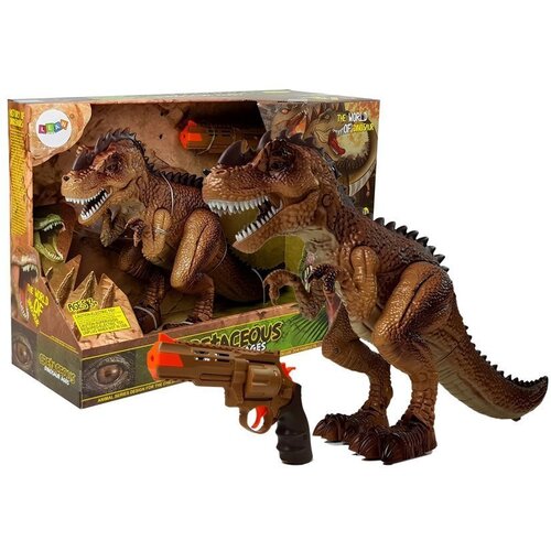  Premični Dinozaver z Meglico, Zvoki, Lučmi in Interaktivno Pi&scaron;tolo Cene