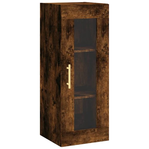 Maison Chic Stenska omarica - Zidna omarica dimljeni hrast 34,5x34x90 cm iu500, (22062954) Slike