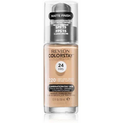 Revlon Colorstay™ Combination Oily Skin SPF15 puder za mešano do mastno kožo 30 ml odtenek 220 Natural Beige