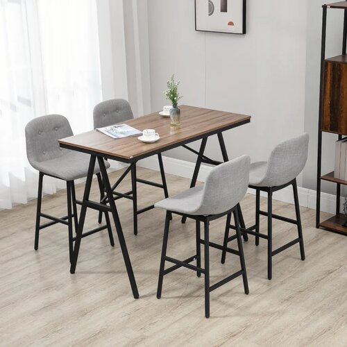  Barski stol s barskim stolicama industrijskog dizajna pro&amp;scaron;iveni gumbi 120 cm x 60 cm x 91 cm svijetlo siva Slike