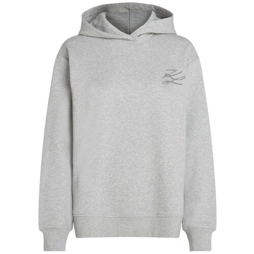 Karl Lagerfeld Puloverji AUTOGRAPH SEQUINS HOODIE Siva Slike