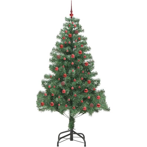  Božićno drvce s 300 LED svjetlima s stalakom Zelena 210 cm PVC Slike