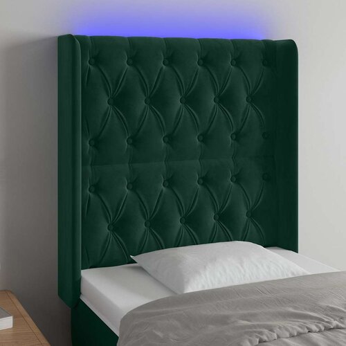 LED uzglavlje tamnozeleno 83x16x118/128 cm bar&scaron;unasto Cijene