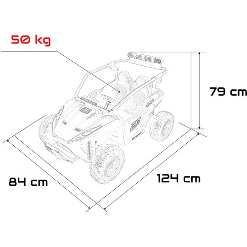 Buggy na akumulator 4x4 TURBO 23 - dvosjed - zeleni Slike