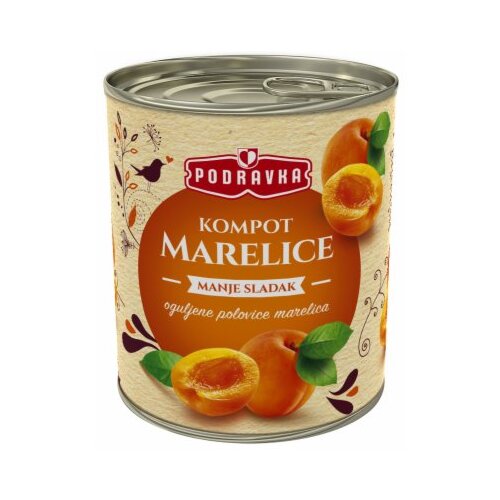 Podravka kompot kajsija 820ml limenka Slike
