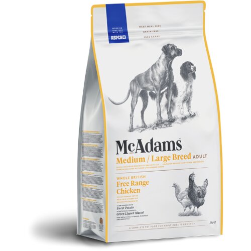 McAdams Medium & Large Breed Free Range Chicken - 10 kg Cene