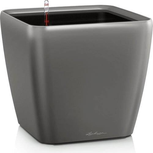 LECHUZA Okrasni lonec Quadro Premium LS 21 - Antracit metalik Cene