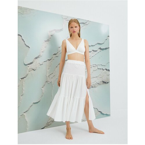 Koton Skirt - White - Midi Slike