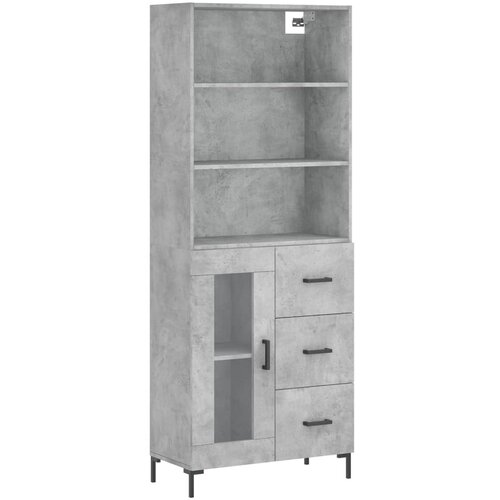 Maison Chic Visoka Komoda - Predalnik betonsko siva 69,5x34x180 cm inženirski les, (21719999) Slike
