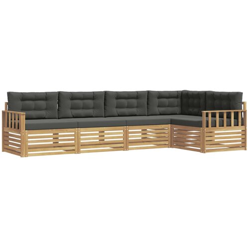 vidaXL Zunanja garnitura za sedenje 6 pcs Bela in antracit Poliester, (5000269262) Cene