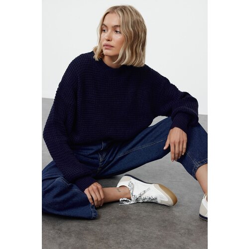 Trendyol Navy Blue Basic Knitted Sweater Cijene