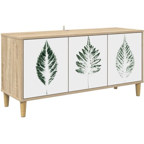 vidaXL TV ormar HANAU 102 x 33 x 50 cm Sonoma Konstruirano drvo - Zeleni uzorak li&scaron;ća Cijene